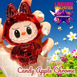 RED Labubu Foldable Rotating Phone Stand with Mirror & Surprise Bonus Gift